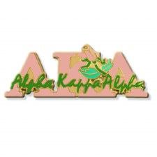 Alpha Kappa Alpha Signature & Mascot Lapel Pin