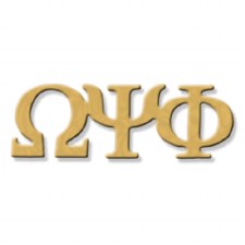 Omega Psi Phi Gold Letter Lapel Pin