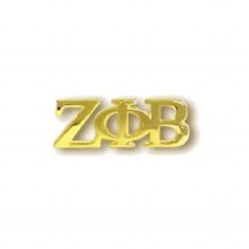 Zeta Phi Beta Gold Letter Lapel Pin