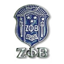 Zeta Phi Beta Shield & Letters Lapel Pin