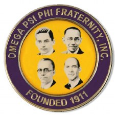 Omega Psi Phi Founder's Faces Lapel Pin