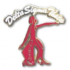 Delta Sigma Theta Rocker Mascot Lapel - Lady