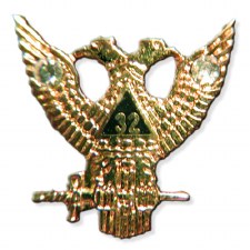 Mason 32nd Wing Up Lapel Pin