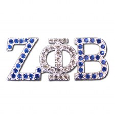 Zeta Phi Beta Rhinestone Letter Brooch