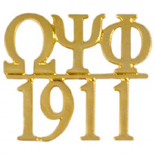 Omega Psi Phi Gold Chapter Bar Lapel pin