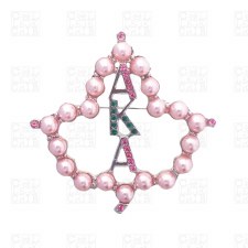 Alpha Kappa Alpha Pearl Mascot Brooch Pin