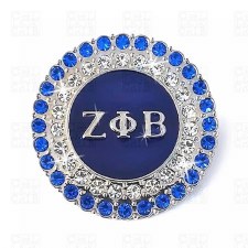 Zeta Phi Beta Circle Pendant Brooch