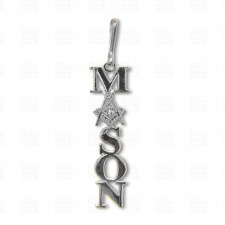 Mason Silver Letters Zipper Pull