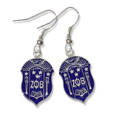 Zeta Phi Beta Shield Earrings