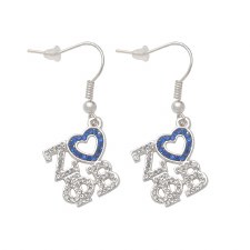 Zeta Phi Beta Letters & Heart Earrings