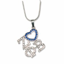 Zeta Phi Beta Letters & Heart Necklace