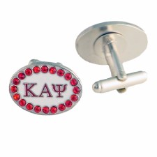 Kappa Alpha Psi Rhinestone Cuff Links