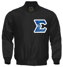 Satin Solid Baseball Jacket