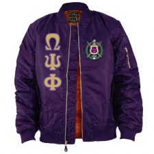 Omega Psi Phi Flight Letter Bomber Jacket