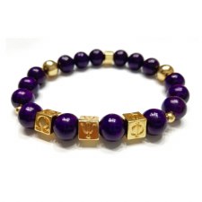 Omega Psi Phi Beaded Bracelet