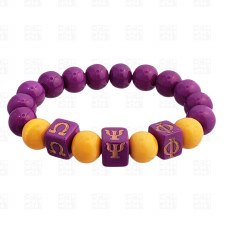 Omega Psi Phi Wooden Beads Bracelet