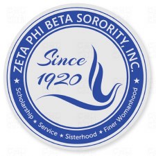 Zeta Phi Beta Vinyl Crest Sticker