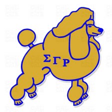 Sigma Gamma Rho Poodle 3" Vinyl Sticker