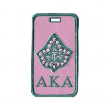 Alpha Kappa Alpha Embroidered Ivy Leaf Luggage Tag