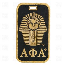 Alpha Phi Alpha Embroidered Sphinx Head Luggage Tag