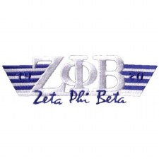 Zeta Phi Beta Greek Wings Patch