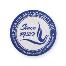 Zeta Phi Beta Woven Seal Emblem