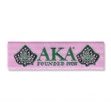 Alpha Kappa Alpha Woven Label Patch