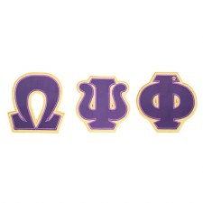 Omega Psi Phi Applique Letters Set