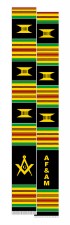 Mason Kente AF & AM Kente Graduation Stole