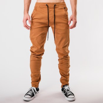 skinny twill joggers