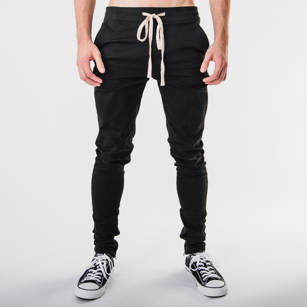 kayden k men's tapered zipper ankle jogger pants