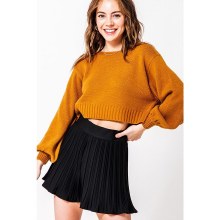 balloon sleeve crop cardigan