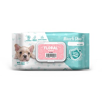 Absorb Plus Floral Scented Wipes (80 Pack)