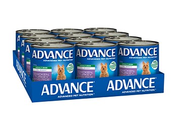 Advance Adult All Breed Chicken, Turkey and Rice 700g x 12 Wet Dog Food