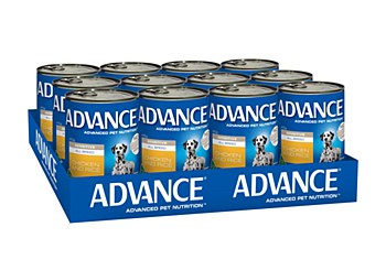 Advance Adult All Breed Sensitive Chicken and Rice 410g x 12 Wet Dog Food