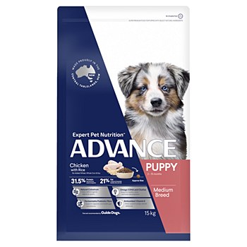 Advance Puppy Medium Breed Chicken with Rice 15kg Dry Dog Food