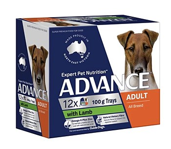 Advance Adult All Breed with Lamb 100g X 12 Wet Dog Food