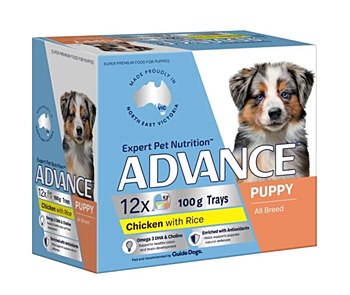 Advance Puppy All Breed Chicken with Rice 100g X 12 Wet Dog Food