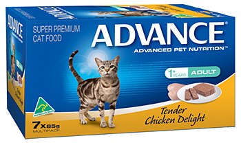 Advance Adult Cat Tender Chicken Delight 7x85g Wet Cat Food