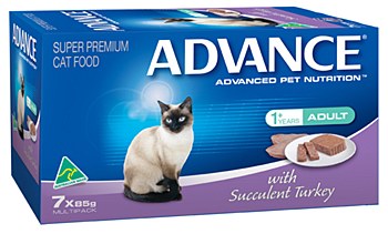 Advance Adult Cat with Succulent Turkey 7x85g Wet Cat Food