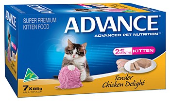 Advance Kitten Tender Chicken Delight 7x85g Wet Cat Food