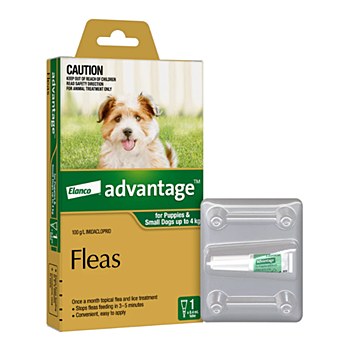 Advantage Green Flea Treatment for Puppies &amp; Small Dogs up to 4kg