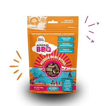 All Barks Aussie Mini Bites Dog Treats 110g