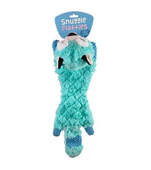Allpet Snuggle Flatties Blue Racoon Dog Toy
