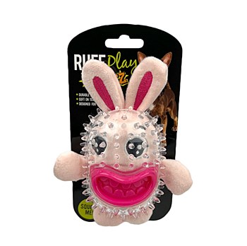 Ruff Play Spikeez Big Teeth Rabbit Dog Toy