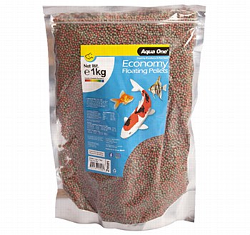 Aqua One Bulk Economy 2mm Floating Pellets Fish Food 1kg