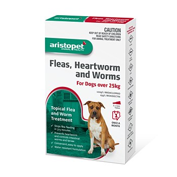 Aristopet Topical Flea &amp; Worm Treatment For Dogs over 25kg (3 Pack)