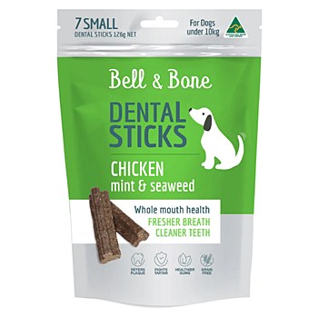 Bell &amp; Bone Dental Sticks Chicken, Mint &amp; Seaweed Small