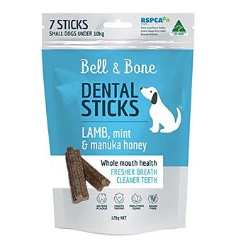Bell &amp; Bone Dental Sticks Lamb, Mint &amp; Manuka Honey Small