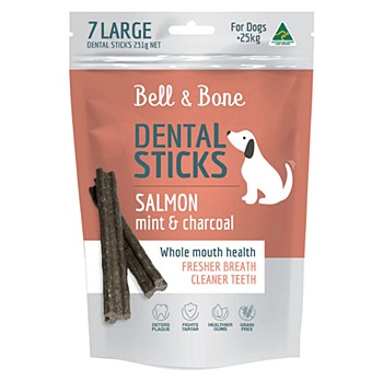 Bell &amp; Bone Dental Sticks Salmon, Mint &amp; Charcoal Large